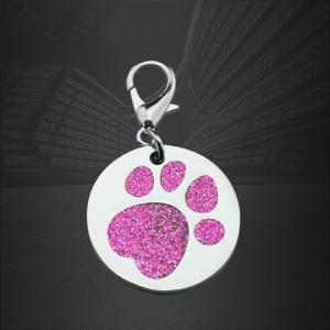 custom - runde pfote hund streicheln id - tags katze tag mit qr - code