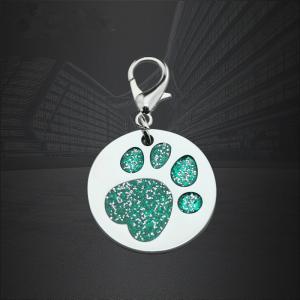 custom - runde pfote hund streicheln id - tags katze tag mit qr - code