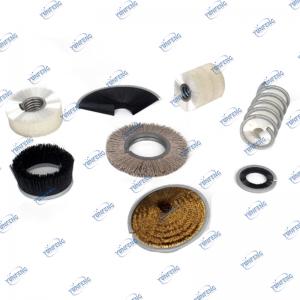 Benutzerdefinierte Großhandel Reinigung Alle industriellen Pinsel Coil Bürstenwalzen Spiralbürste Heftset Bürsten für Debarring Polieren