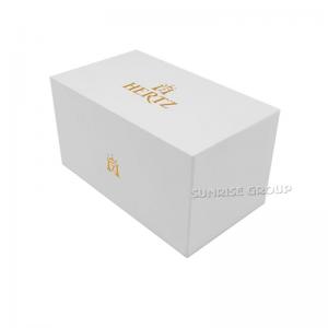 Steife Pappuhr-Luxusverpackungsbox mit Goldfolien-Logo