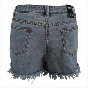 bedruckter Slogam Schnürschuh Frey Saum kurz WS1483