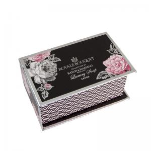 heißprägen logo buch geformt falten starre magnetverschluss geschenkbox