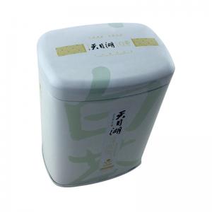 Kundenspezifische rechteckige weiße Tee-Blechdose