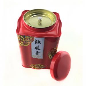Traditionelle quadratische chinesische Teedose mit doppeltem Deckel
