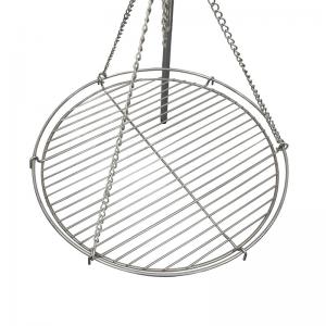 Hoch verstellbarer Holzkohlegrill aus Edelstahl