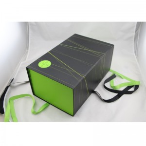 Magnet faltbare Papiergeschenkverpackenkasten mit Band