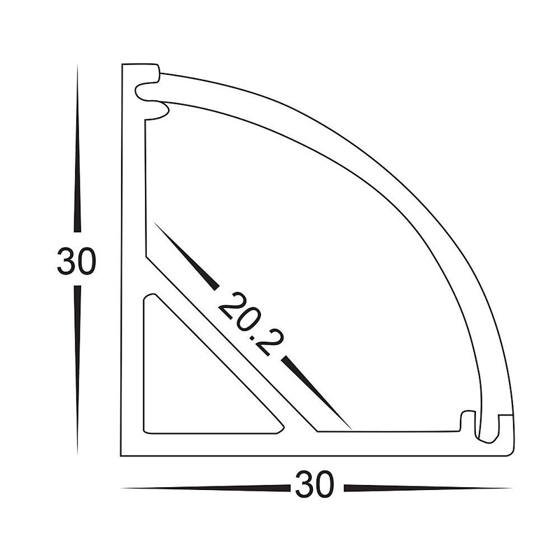 Factory Direct 3030 LED Linearleuchten High Lumen LED Stylish Lighting LED-Aluminium-Profil