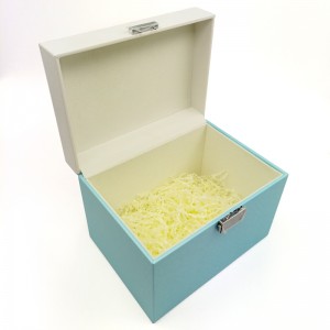 einfacher pu - leder schmuck - kiste mit schloss hochzeitsgeschenk