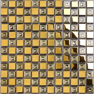 hdt10 midle ost - goldenen metall aus galvanisch beschichtet glas square mosaik - fliesen