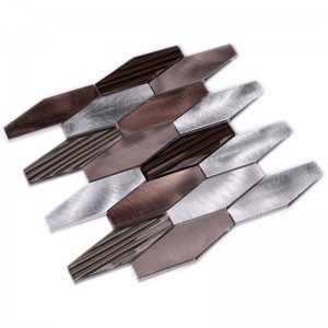 metall und glas mosaik - fliesen aus aluminium - legierung