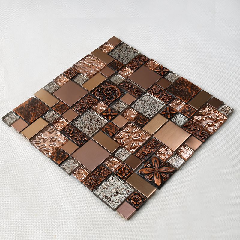 luxus - antiken rose blattgold glas schneiden backsplash mosaik - fliesen - küche