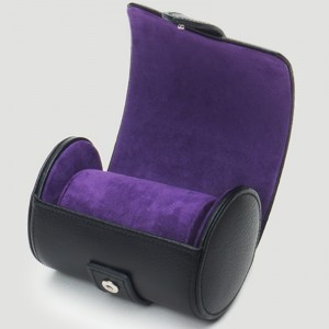 einzelne uhr rollen kulturbeutel - schwarzen stein