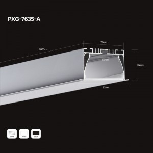 led - aluminium - profil - diffusor / flache form