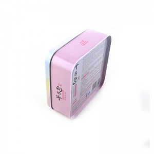 Gewohnheit druckte kleine quadratische kosmetische Blechdose für Lidschatten