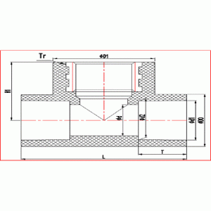 UPVC KUPFERGEWINDE T-STÜCK