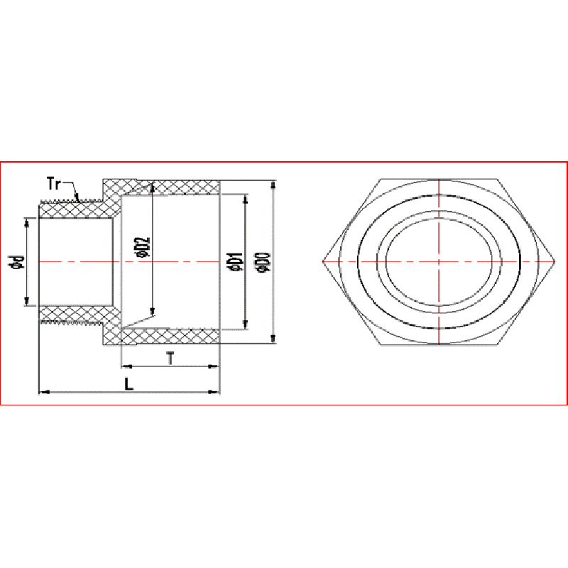 UPVC MÄNNLICHER ADAPTER