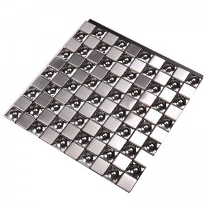 Glasierte keramische Mischung SUS304 Mosaik-Fliese für Wanddekoration HSW-18016