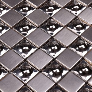 Glasierte keramische Mischung SUS304 Mosaik-Fliese für Wanddekoration HSW-18016