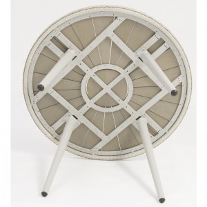 Aluminium Rattan Gartenmöbel Set runden Tisch mit 4 Stühlen