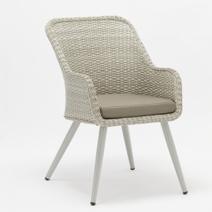 Aluminium Rattan Gartenmöbel Set runden Tisch mit 4 Stühlen