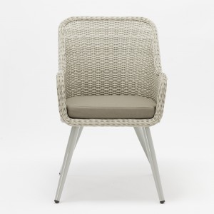 Aluminium Rattan Gartenmöbel Set Rechteck Tisch mit 6 Stühlen