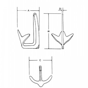 Galvanisierter Bruce Anker für Boot