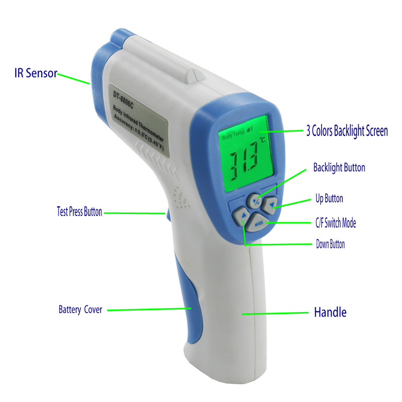 Berührungsloses Digital-Infrarotthermometer-Körpertemperatur-Test-Lieferant-Thermometer Pice