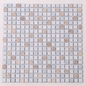 Schillerndes dekoratives Badezimmer-Wand-Fliese-Glas-Mosaik mischte keramisches Backsplash für Verkauf