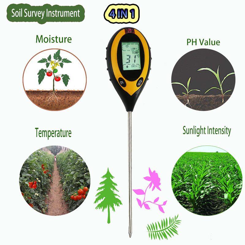 Boden-Tester-Garten-Werkzeug-Bauernhof-Innenanlagenprüfung im Freien erfordert Batterien