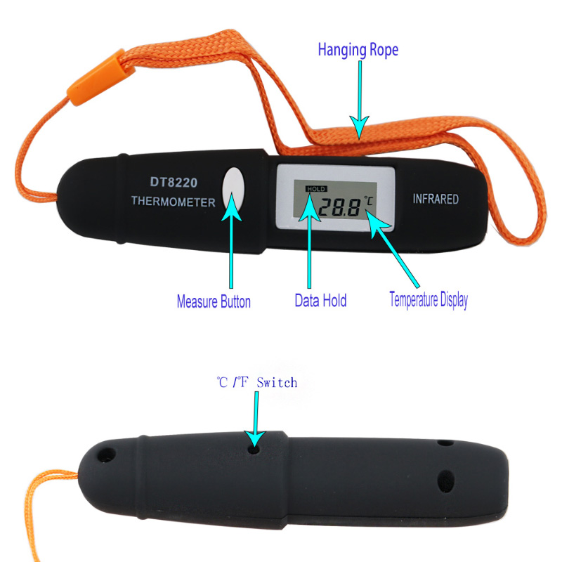 Manufactur Infrarot-Thermometer Mini tragbares kontaktloses Thermometer