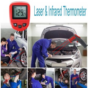 Industriell Verwendet -32 ~ 400 Infrarot Temperaturanzeige Thermische Temperatur Digital Thermometer Gun