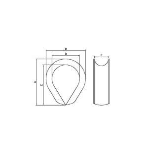 Galvanisierter Stahl K-3 Fingerhut für Faserseil