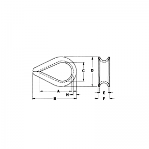 US-Type Standard G-411 leichte Drahtseil Fingerhut