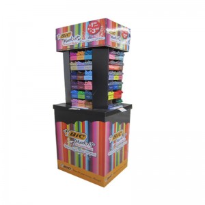 4 Tiers Custom Logo Boden Karton Display Rack