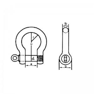Europäischer Typ Galvanized Large Bow Shackle