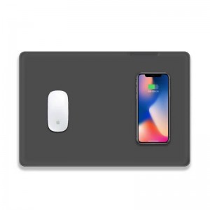 KPS-HBQ22 2in1 Custom QI 5W hochwertiges Leder dünnes Mauspad kabelloses Ladegerät