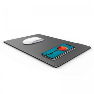 KPS-HBQ22 2in1 Custom QI 5W hochwertiges Leder dünnes Mauspad kabelloses Ladegerät