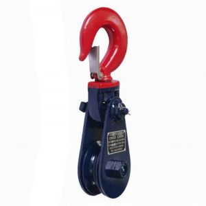 H418 Snatch Block mit Haken lackiert Lichttyp