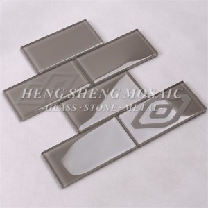 HSP42 Hohe Qualität Muster Glas Ziegel Mosaik U-bahn Fliesen Für Küche Backsplash Wände