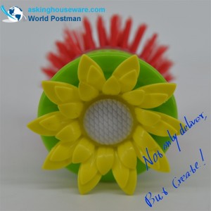 AKDB002 Kleine handliche Blume geformte Küchenreinigungsspülbürste