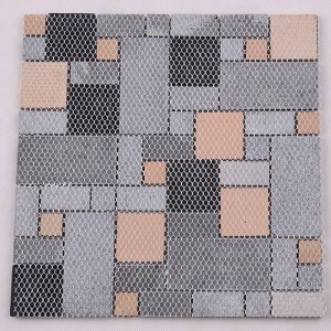 Luxusbadezimmer-Design-Glitter-Kristallglas mischte goldene Metallmosaik-Fliese für Wand-Dekoration