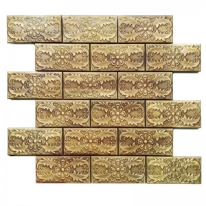 Kupfer Backsplash Mosaik Fliesen Badezimmer und Dekoration Piastrelle Bagno Con Fiori Fliesen