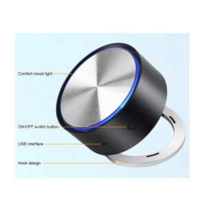 Haken Sie Mini Home Car Hepa-Luftreiniger mit Galvanikoberfläche und Spindel