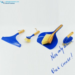 akbrand haushalt bambus mit reinigung bürsten set 4in1 tief in der blauen farbe