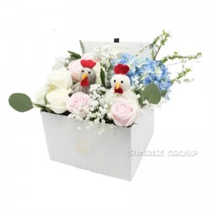 Luxus Benutzerdefinierte Druckverpackungen Textur Papier Geschenk Platz Blumenkasten