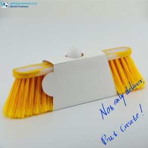 akbrand plastik besen kopf mit quergestreiften form tpr bordure