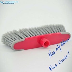 akbrand runde rim plastik besen kopf mit weichen tpr beide seiten bordure