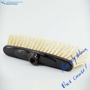 Akbrand-Kunststoffbesen mit doppelter Shuttle-Form, schokoladenfarbig beschichtetes Pinselbrett