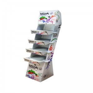 Kostenlose Custom Design Billiger Hochwertige Promotion Recyclebar Schritt Karton Display Stand