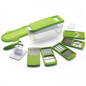 Mehrere Messer-Gemüsehacker Mandoline Slicer Dicer, Edelstahl-Gemüseschneider-Slicer